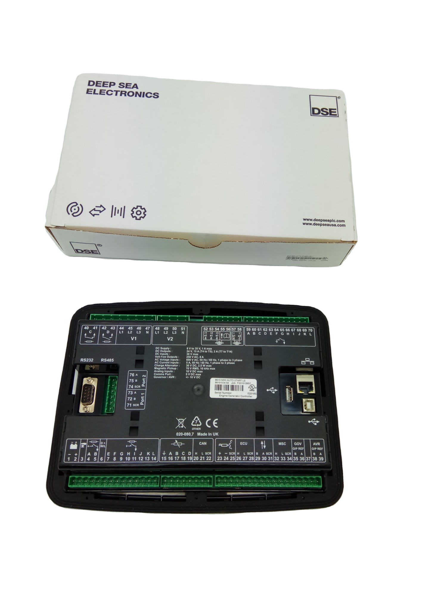 Deep Sea DSE8610 MKII Generator Controller Synchronising & Load Sharing Control Module